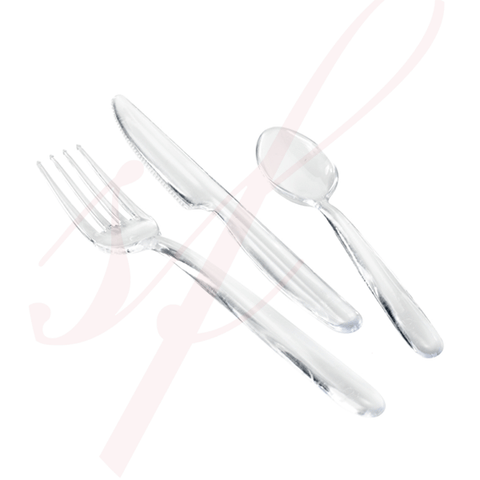 Clear Plastic Extra Heavy-weight Knives - 1 Box