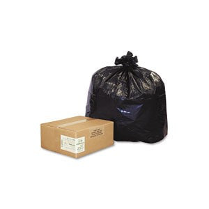 12-16 Gallon Extra Heavy Black Trash Can Liners - 1 Case