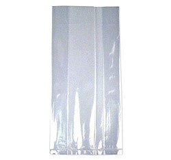 8" x 4" x 18" Foodservice Clear Poly Storage Bags - 1 Box
